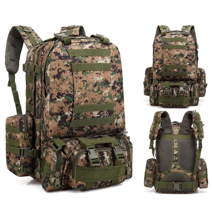 55L Molle Outdoor Bag Camping Randonnée Trekking Sac à dos BRF90606009I_7274
