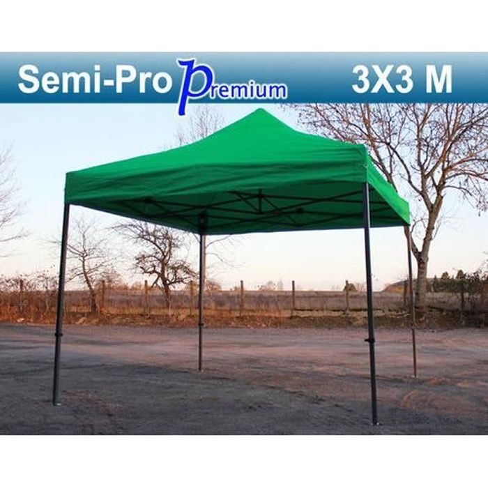 Barnum Pliant 3x3 Vert Clair Acier tube 40mm