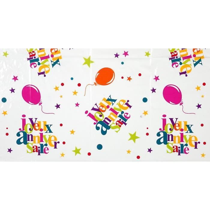 SANTEX Nappe Joyeux Anniversaire festif