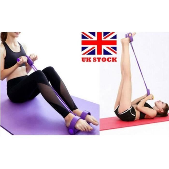 Bandes de Résistance Corde élastique Multifonctionnelle Sit-up Physique Gym Fitness-violet