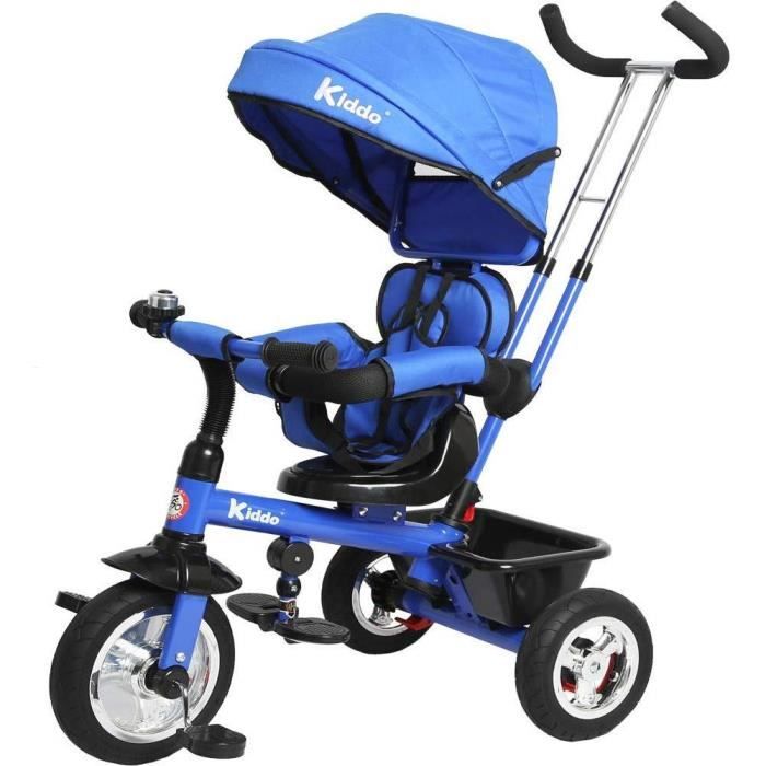 Kiddo Trike 4-en-1 Design Intelligent Amélioré avec des Fonctionnalités Supplémentaires - Bleu