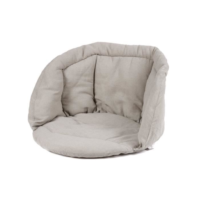 IKONKA Coussin pour fauteuil oscillant "Nid de cigogne" gris