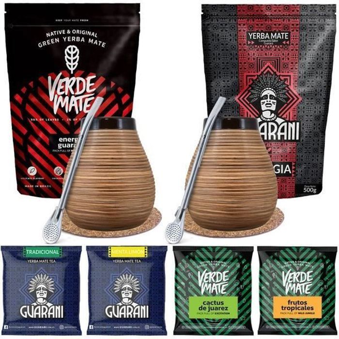 Set de thé Yerba Mate 2x0,5kg + accessoires nécessaires + échantillons