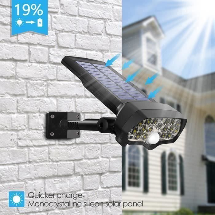 6V LED Lampe Solaire Mur Sans Fils Etanche Extérieur Lumière Eclairage Economie d'Energie WYK29385