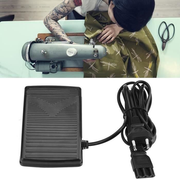 Contrôleur de pédale de commande au pied avec cordon d 'alimentation pour machine à coudre (EU Plug)(200-240V)---SEC