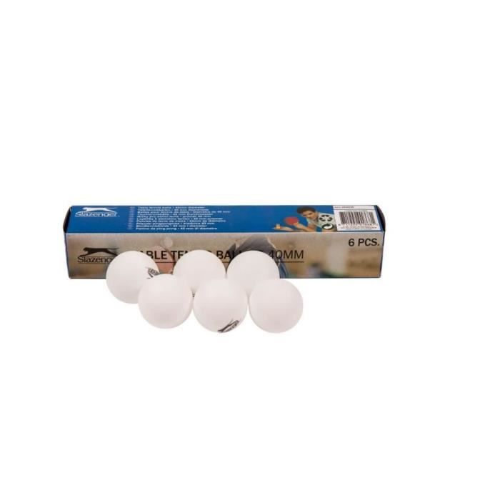 Lot de 6 balles de ping pong tennis de table de couleur blanche