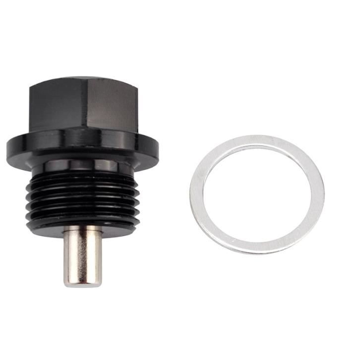 Pièces Auto,SPEEDWOW vis M18 * 1.5 magnétique écrou de carter d'huile Bouchon d'huile, vis d'huile de vidange, écrou - Type Black