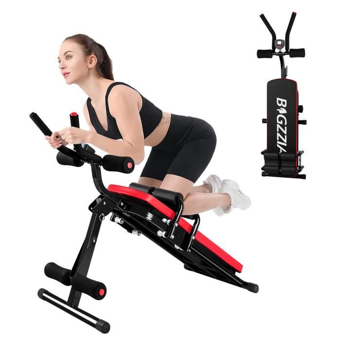 Appareil à Abdominaux réglable - BIGZZIA - Banc de Musculation Pliable Abdominaux - Appareils de Fitness Maison - Max Charge: 100kg