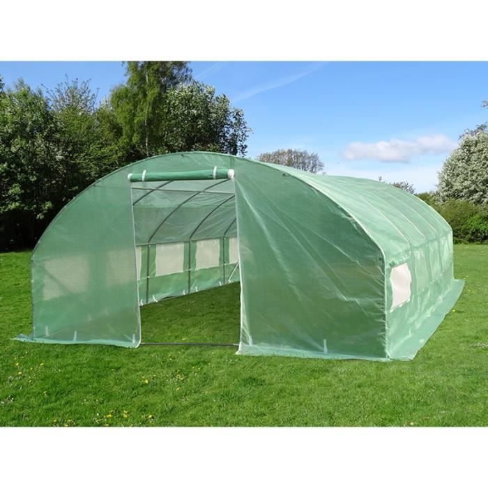 Serre Tunnel 4x6,6x2m, 26,4m², Vert Dancover Serres