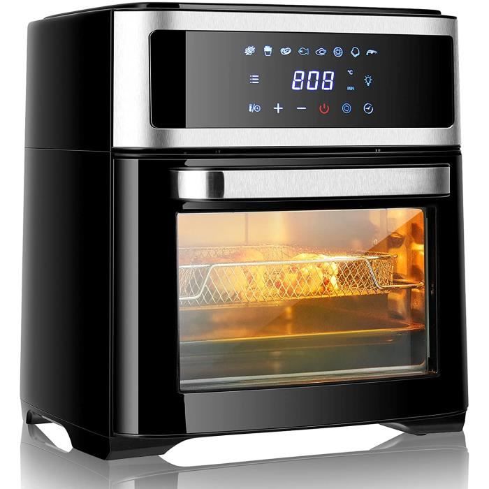 GOPLUS 13L Friteuse à Air sans Huile Chaud 1700 W,Affichage Numérique avec 8 Programmes Prédéfinis Minuterie Température Réglable