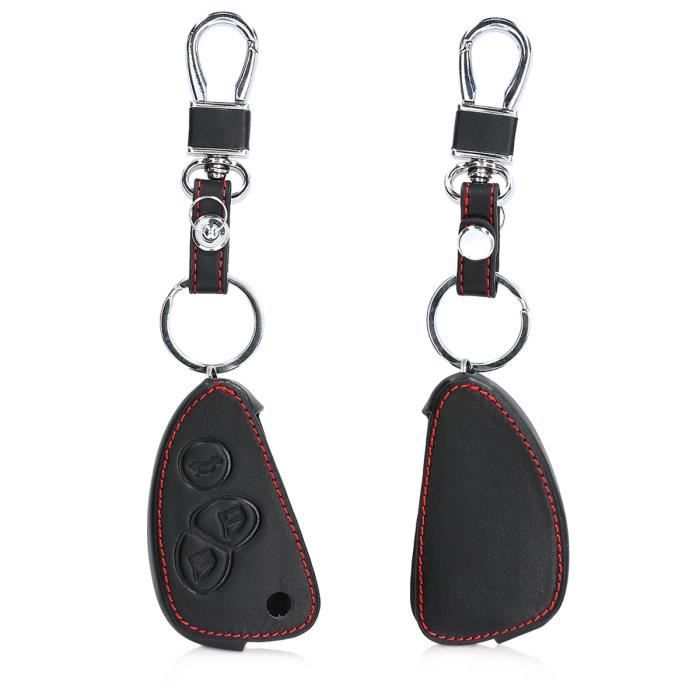 kwmobile Accessoire clef de voiture pour Alfa Romeo - Coque de clé de voiture en simili cuir pour clef de voiture Alfa Romeo pliable