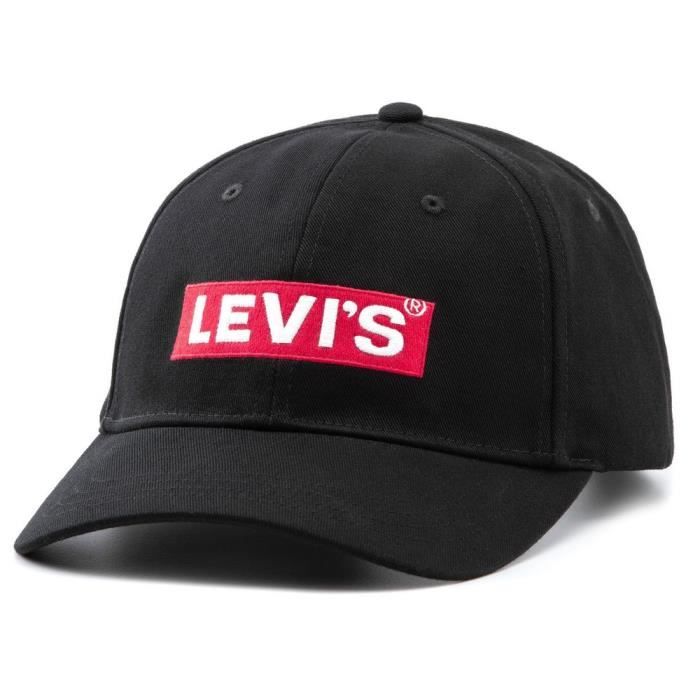 Casquette Noire Levi's Homme 100% Coton