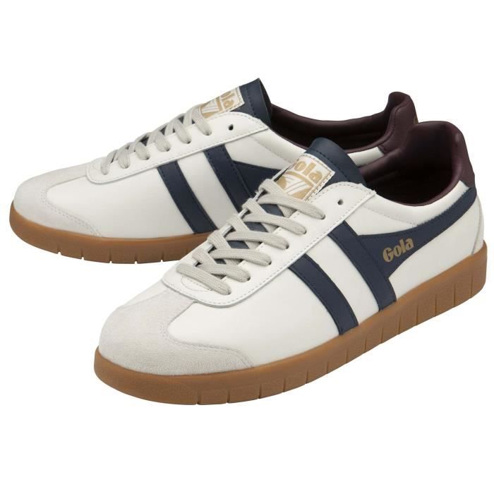 Baskets en cuir Gola Hurricane - off white/navy/burgundy/gum - 43