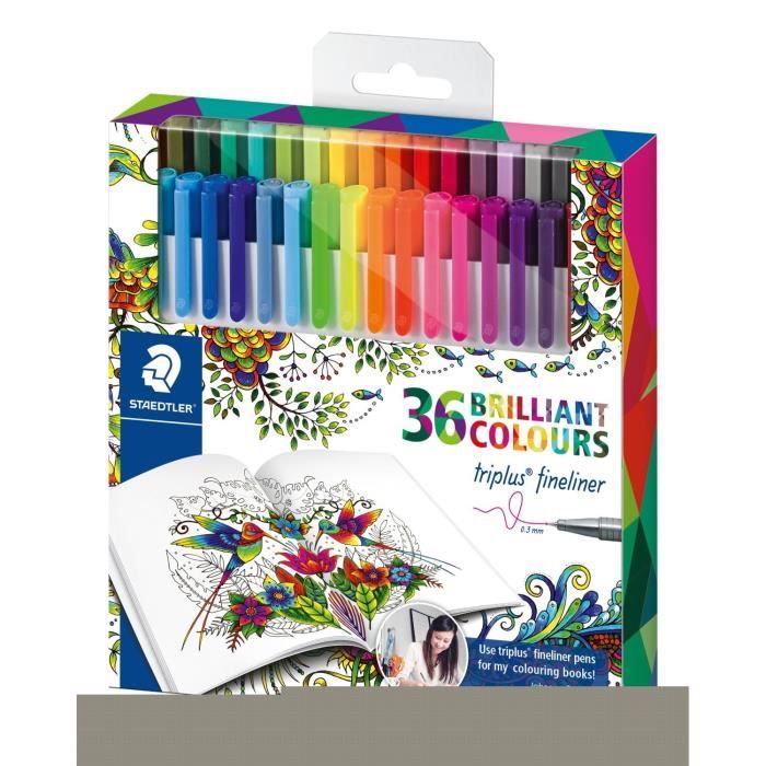 Triplus Johanna Basford Design Pen -- Assortis-Lot de 36: Fournitures de bureau