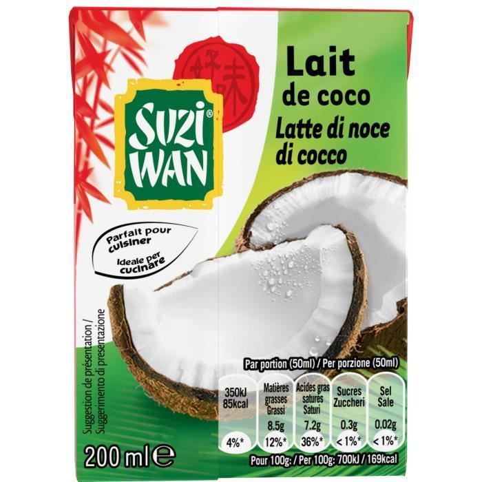 SUZI WAN Lait de coco - 200 ml