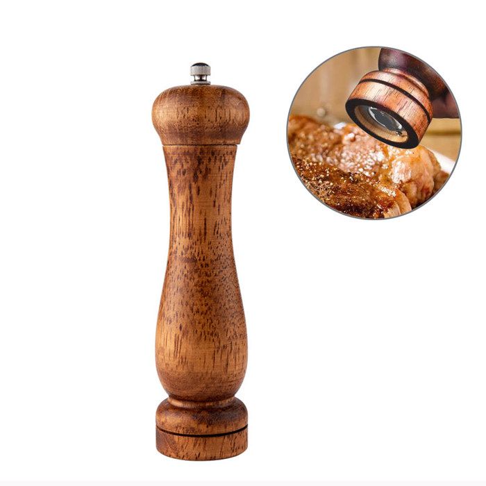 moulin poivre sel manuel style bistrot ancien bois design ustensile cuisine assaisonnement broyage décoration cuisine ancienne rétro