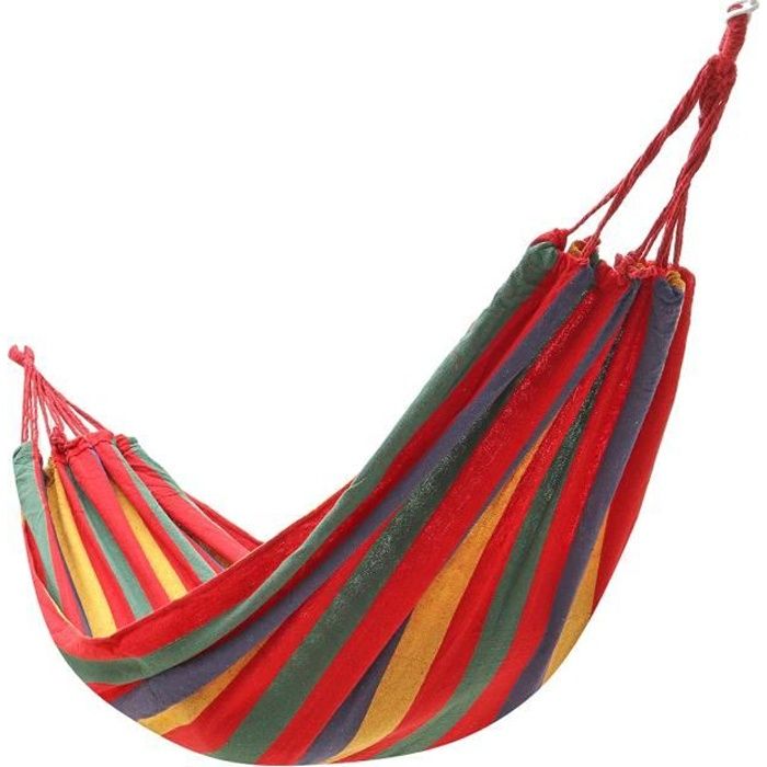 Rouge, 260x80cm Hamac Suspendu Exterieur 1-2 Personne Charge 200Kg Hamacs pour de Jardin RandonnéE Camping