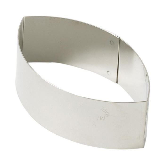 4 Nonnettes ovale pointu en inox - 88 x 50 mm