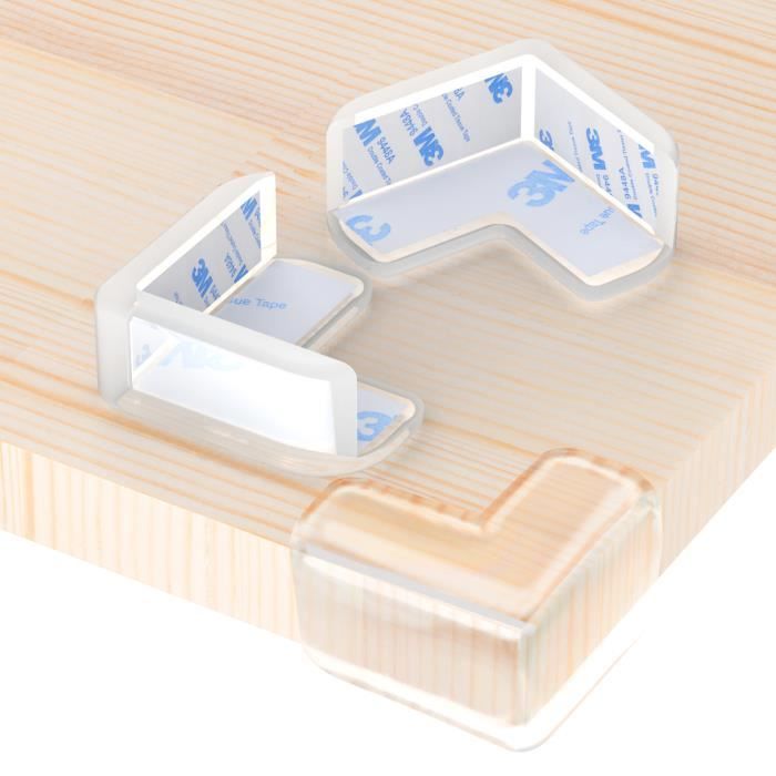 WEMK Protection Coin de Table, 12 Pièces Protections d’angles Transparent, Plus Grande Taille et Plus Forte adhérence, Doux