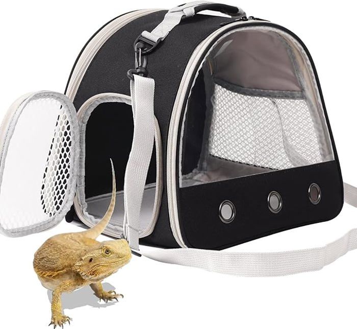 Comparer les prix de Sac de Transport Portable pour Petits Animaux, Cage de Transport pour Petits Rongeur Hamster, 30.5x20.3x25.4cm Noir