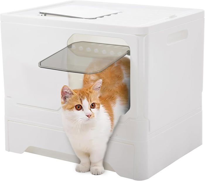 Comparer les prix de Litière Pour Chat Avec Couvercle, Facile À Nettoyer, Grande Litière, Avec Tiroir Et Pelle, Bac À Litière Xxl, Fermé, Contrôle Des