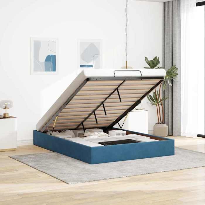 3120790 VidaXL Sommier à Ressorts De Lit Gris Clair 200x200 Cm Velours - Maison