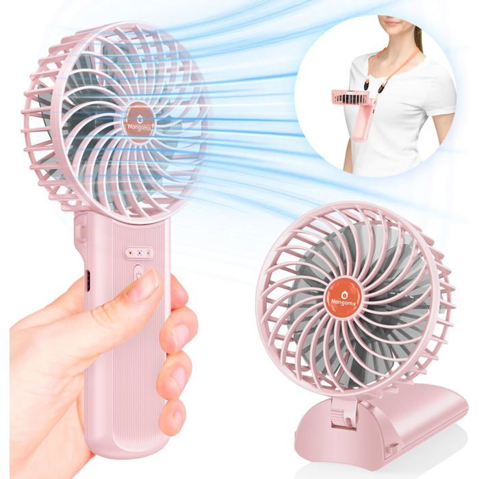 Mini Ventilateur Portable Silencieux Rechargeable - Petit Ventilo Batterie Ventilateurs Portatif Usb Table Fan Main Ventillateur - Lampe Du Parfumeur