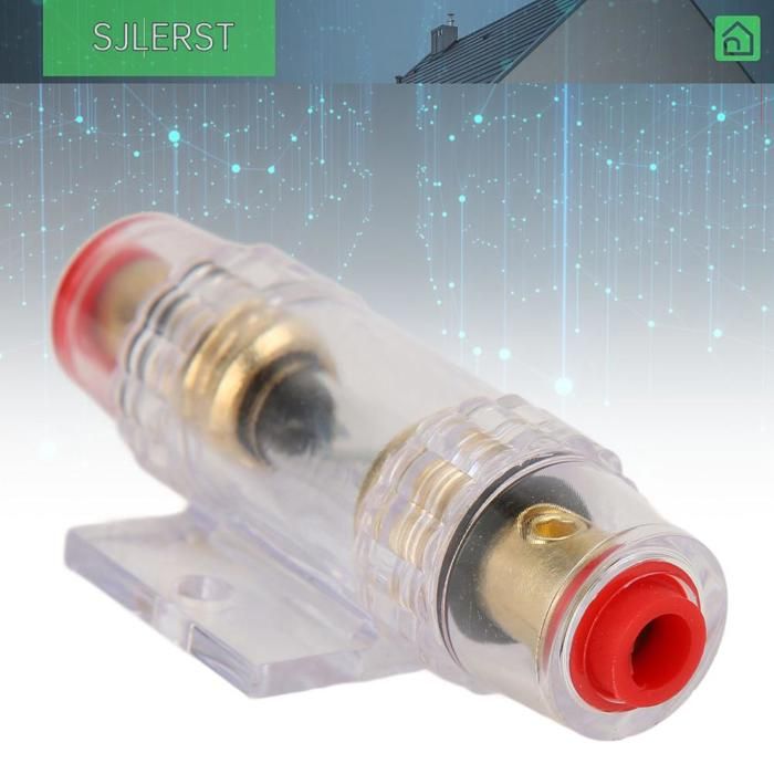 Support De Remplacement Fusible Type AGU Par Disjoncteur Resetable Pour Audio Voiture - Noir/rouge