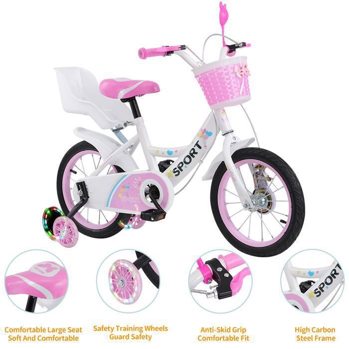 Vélo pour Enfant de 14 Pouces MIPAN Velo Garcon vélo Fille