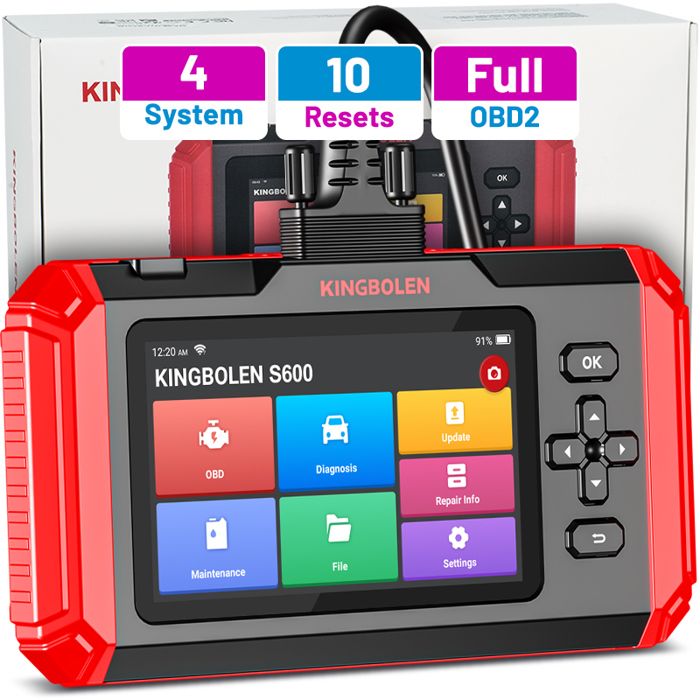 Valise Diagnostic Auto - KINGBOLEN - S600 - 4 Systèmes - 10 Services - Écran Tactile HD 5