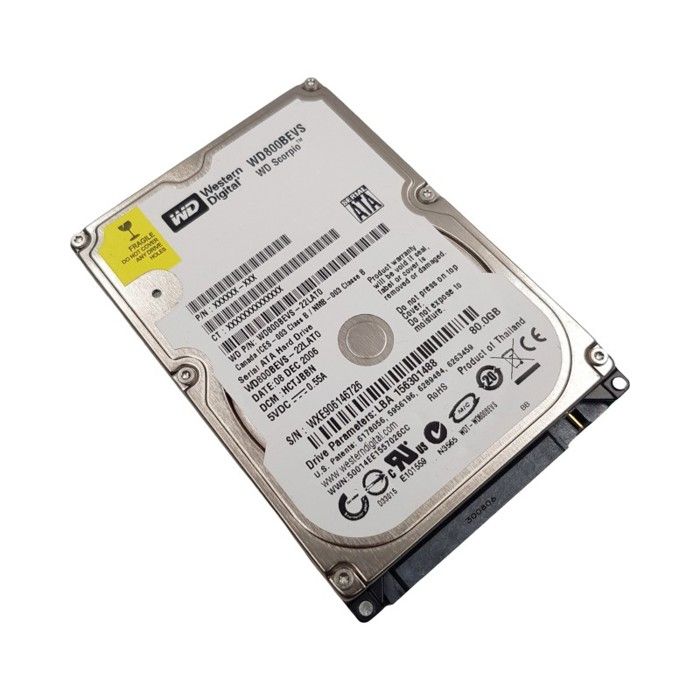Disque Dur 80Go SATA 2.5 Western Digital Scorpio WD800BEVS 5400rpm 8Mo - vue 2
