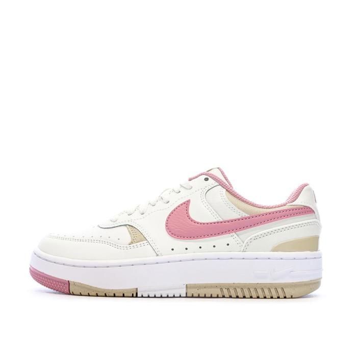 Nike Baskets Ecru/Rose Femme Nike Gamma