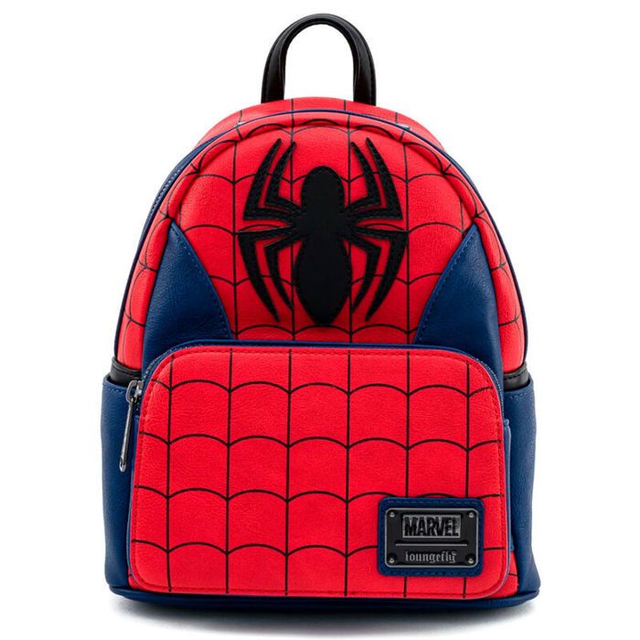 Sac à dos enfant - LOUNGEFLY - Marvel Spiderman - Design unique - Matériaux durables - Compartiments spacieux