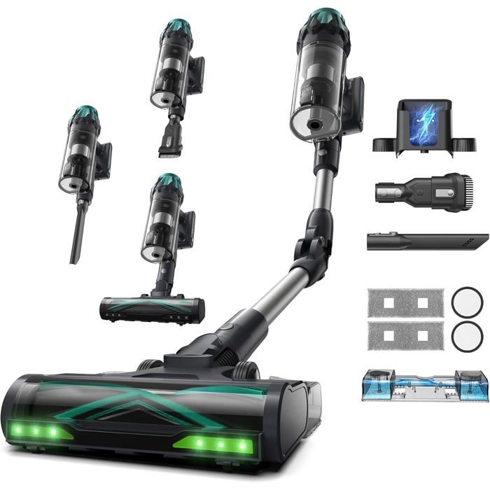 Aspirateur balai sans fil - SUTEO - V15 Max - 65 Kpa - 60 min autonomie - Brosse anti enchevêtrement - Tube pliable - Suteo