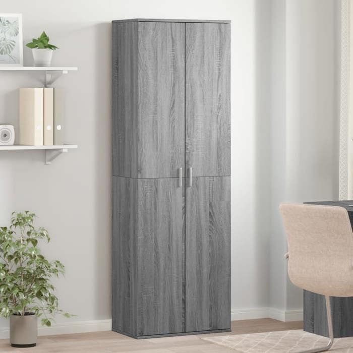 NEW 2026 Buffet haut 1 PC design rectangulaire sonoma gris 60x35x180 cm bois dingénierie L5123