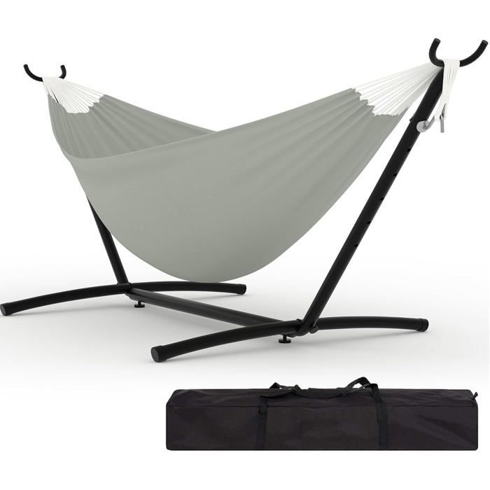 Hamac Double avec Support en Acier Hamac Portable 500 lbs,