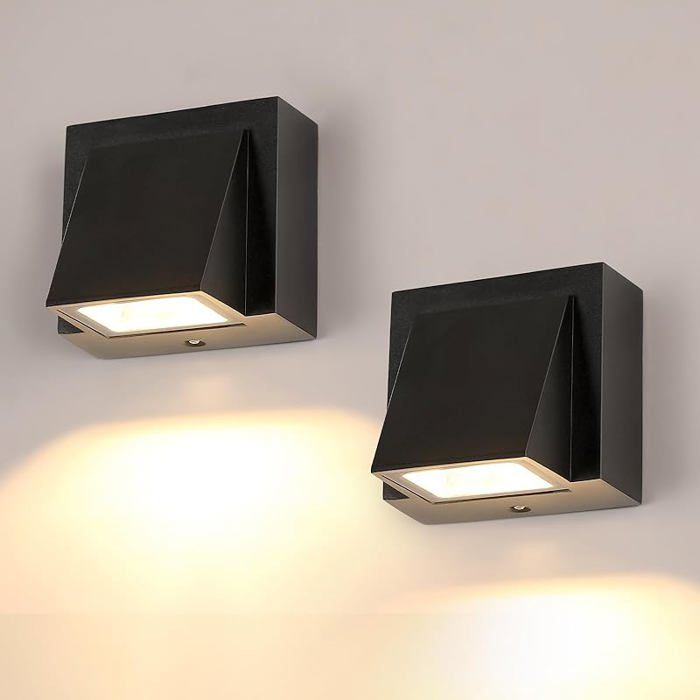 2 Pezzi Applique Murale Interieur/Exterieur 5W COB Applique Murale Exterieur LED IP65 Lumière Blanche Chaude 3 APPLIQUE DINTERIEUR