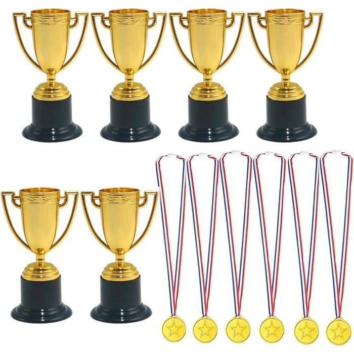Trophy Cups Tasses de trophée Jeunesse Unie doré Taille