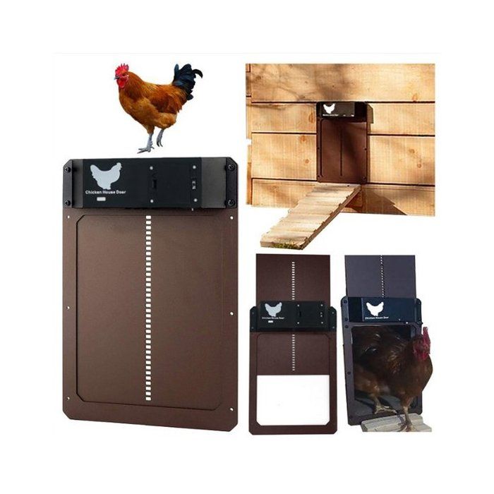 Porte automatique pour poulailler - Porte pour poulailler - Automatique - Pour poules - Porte pour poulailler à piles