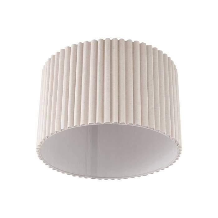 Plafonnier - Lindby - lampe de plafond - Tissu textile - crème