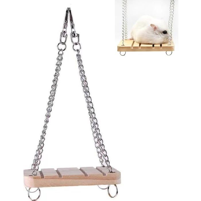 Bançoire Hamac pour Hamster et Petits Animaux Lit Suspendu à Bascule pour Lapin