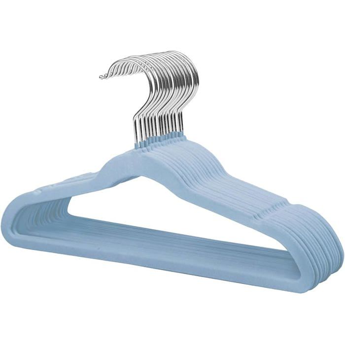 35 cm Cintres Ultra Fins en Velours pour Lot de 14 Bleu Cintres peu encombrants pour tout petits Lot de 14 Bleu