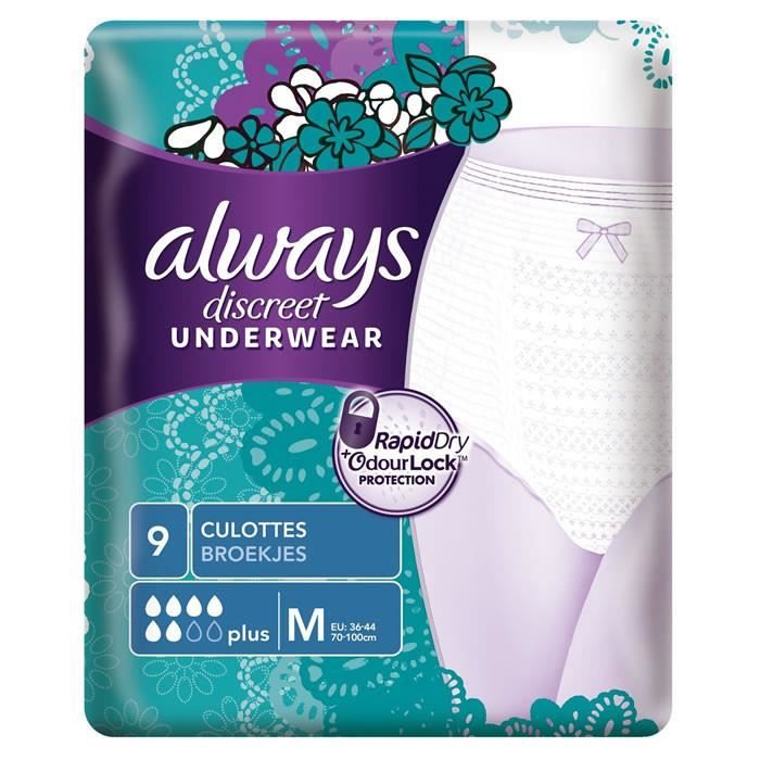 Sous-vêtements fuites urinaires ALWAYS Taille M pièces