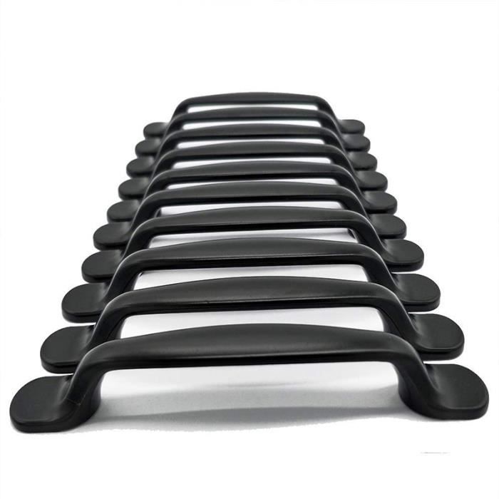 10x 96mm La Porte Noire D Armoire De Cuisine Tire La Poignee De
