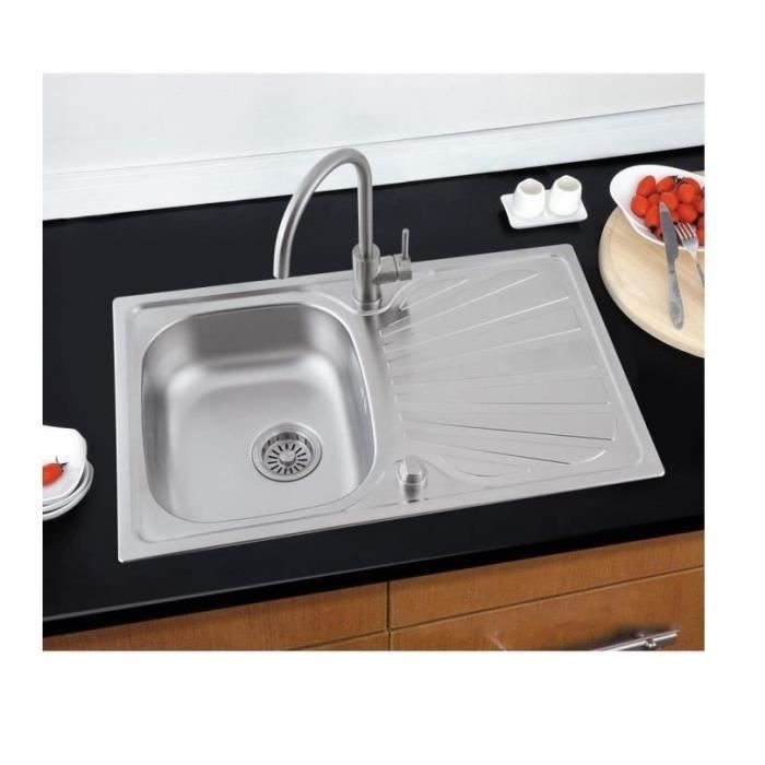 Évier De Cuisine En Acier Inoxydable - 100 X 50 Cm - Occasion Très Bon état