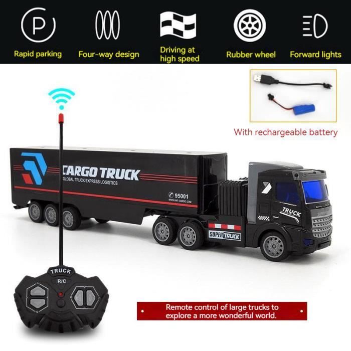 Camion à conteneurs-1 - Semi-remorque télécommandée pour enfants, camion  électrique RC, véhicule de transport - Cdiscount Jeux - Jouets