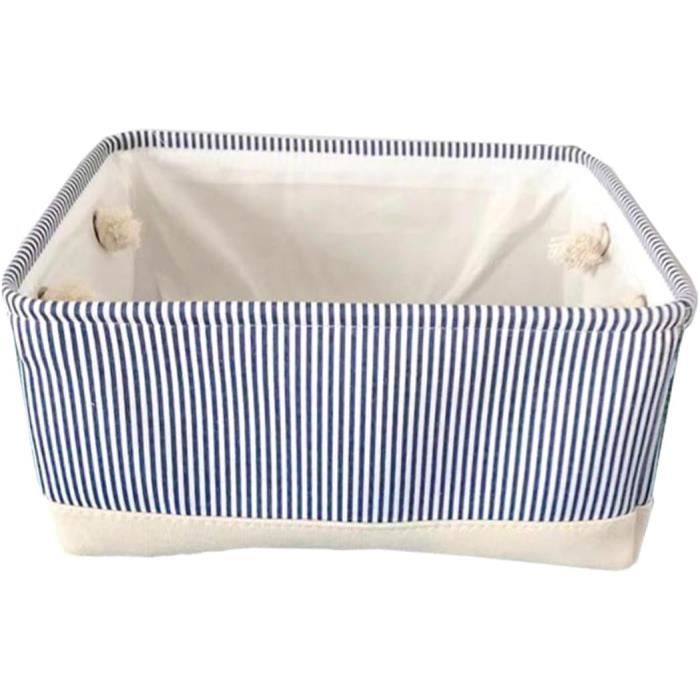 Panier De Rangement En Corde De Coton Tressé - Format Rectangulaire 18x14 Cm - Pour Jouets, Salle De Bain, Salon - 7