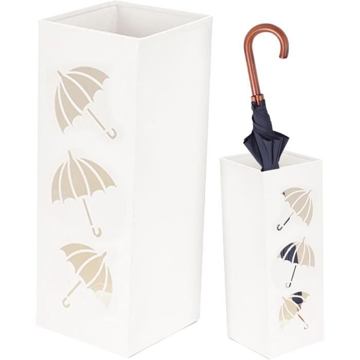 Porte-parapluies au Design Moderne en métal, 15,5 x 15,5 x 49 cm, Gris Taupe [85] - Maison