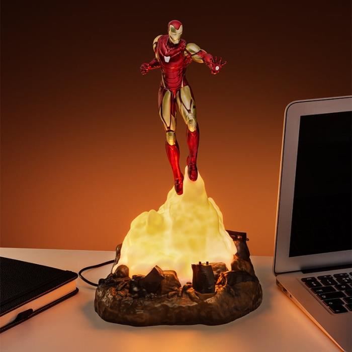 Lampe Murale 3D Philips Marvel Iron Man - Effet LED Rouge & Doré - Neuf Sous Blister