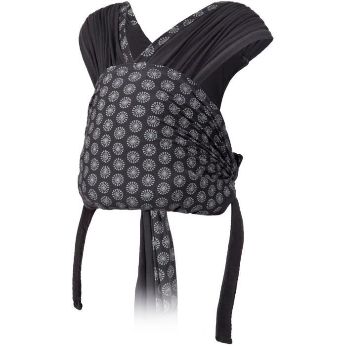 Infantino Porte Bebe Together Echarpe Preformee Facile A Mettre En Tissu Extensible Avec Assise Ergonomique Mode De Portage Vent Noir Cdiscount Pret A Porter